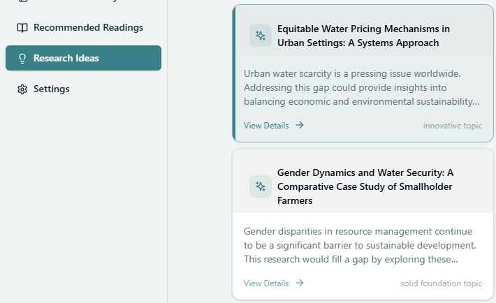 Research opportunity visualization showing emerging trends and potential research gaps